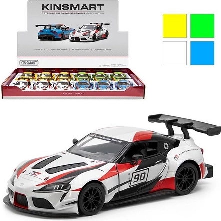 Toyota GR Supra Racing Concept, modellino auto in metallo 1:36 con pull-back