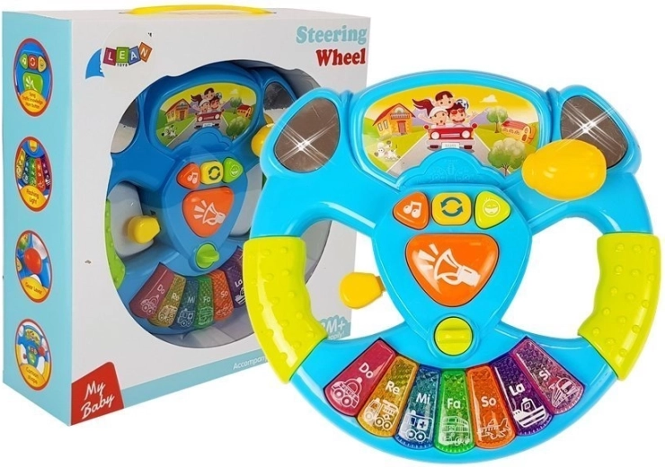 Volante Interattivo per Bambini con Pianola Luci e Suoni