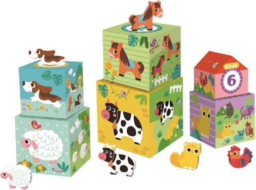 Blocchi con animali Fattoria di 2Kids Toys