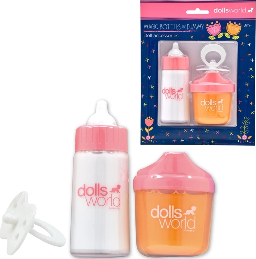 Dolls World biberon magico e ciuccio per bambole