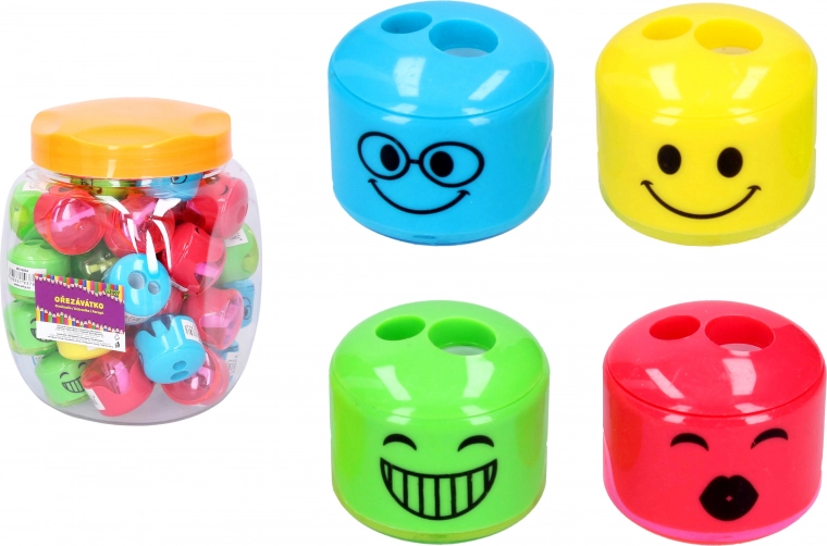 temperamatite doppio con faccina e serbatoio