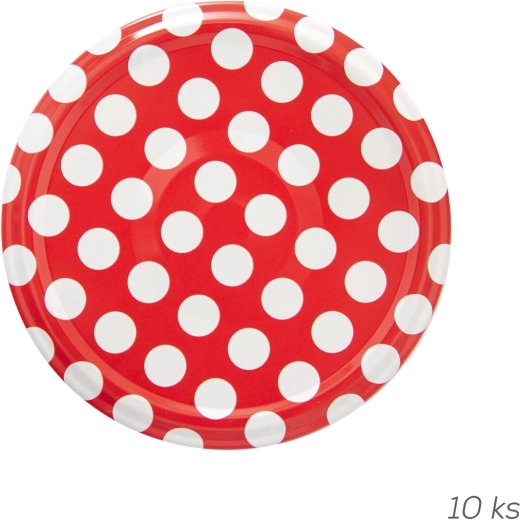 Coperchi metallici per conserve TO 66 a pois, 10 pz