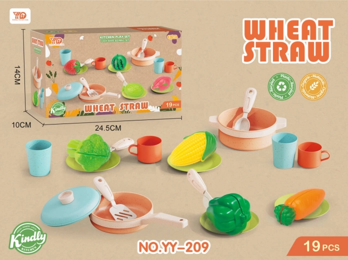 set ecologico di pentole e accessori per bambini