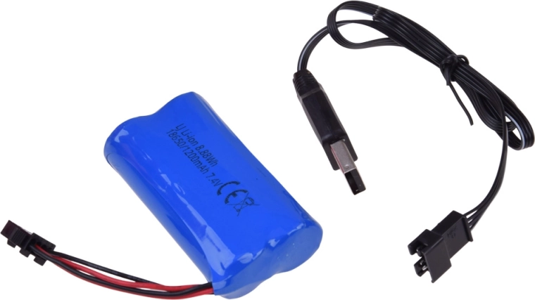 Alimentazione a batteria ricaricabile e ricarica via USB