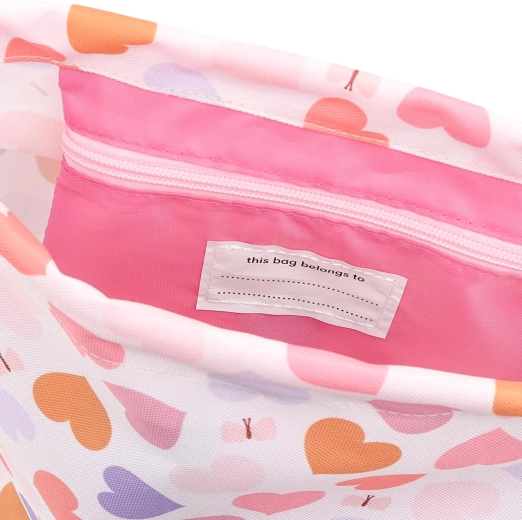 A Little Lovely Company sacca sportiva per bambini con coulisse Cuori