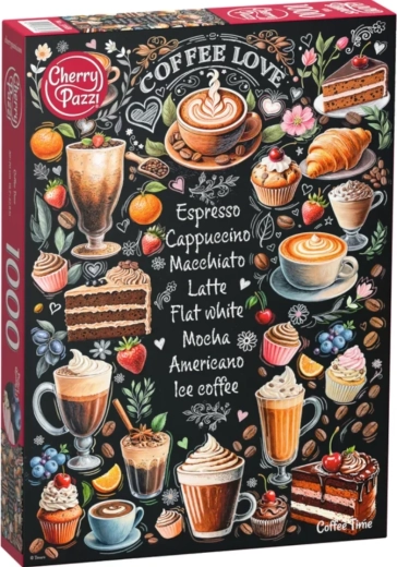 Puzzle Cherry Pazzi Ora del caffè, 1000 pezzi