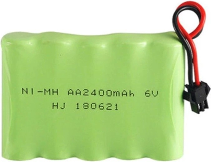Pacco batteria NiMH 6 V 2400 mAh con connettore JST-SM per RC crawler HB 1401/1402 - 1 pezzo