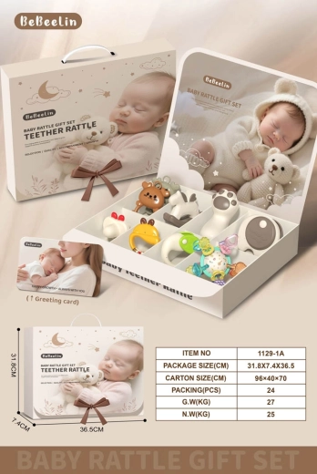 Set regalo di massaggiagengive e sonagli per neonati