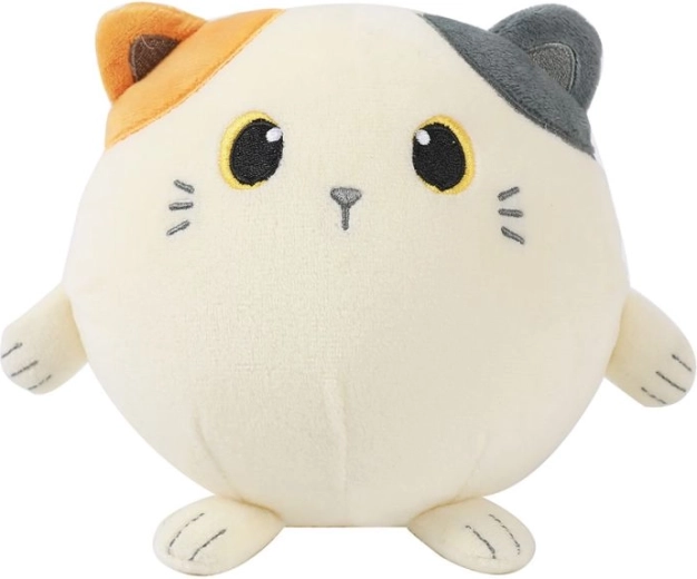 Pallina squishy in peluche a forma di gatto arancione