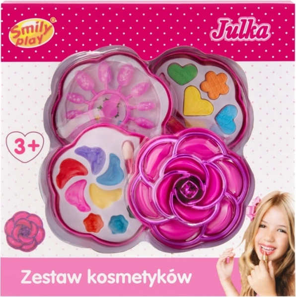 Set cosmetico a forma di fiore, 4 pezzi