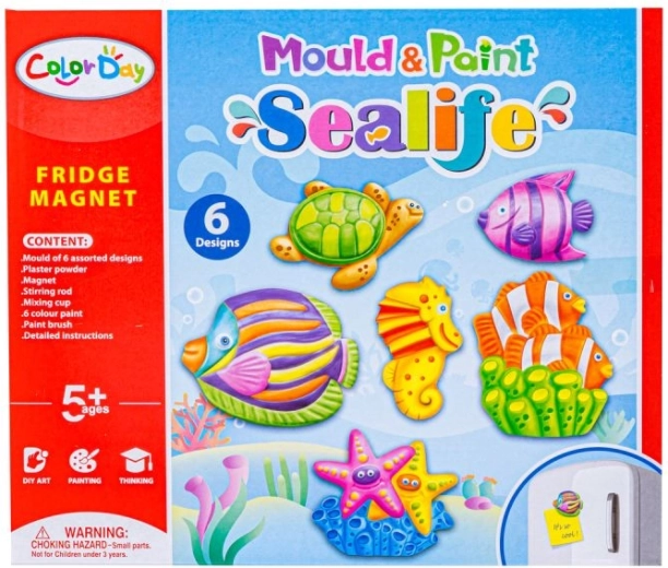 6 motivi marini da colare e colorare