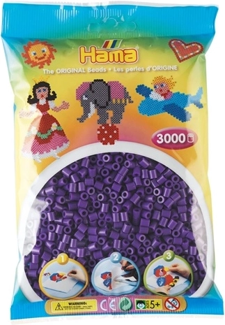 Perline da stirare Hama Midi viola 3000 pz