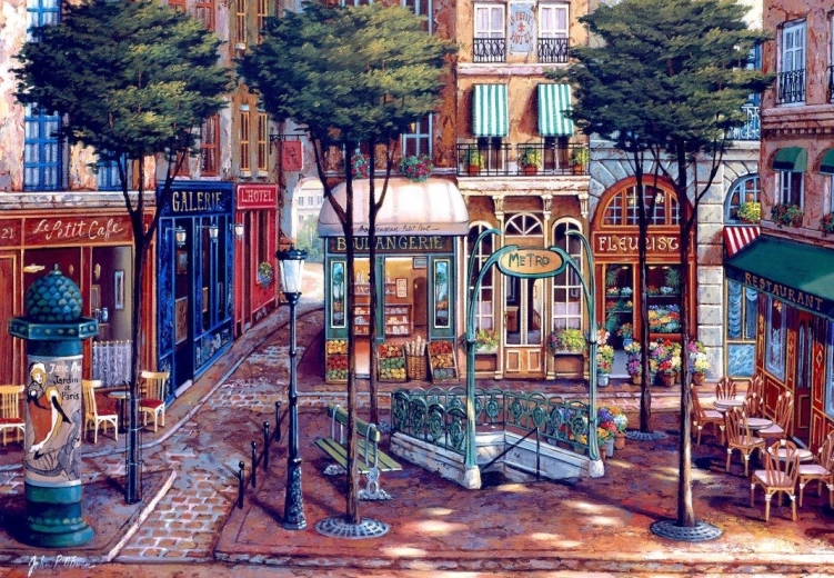 Puzzle Metropolitana di Parigi 1000 pezzi BLUEBIRD