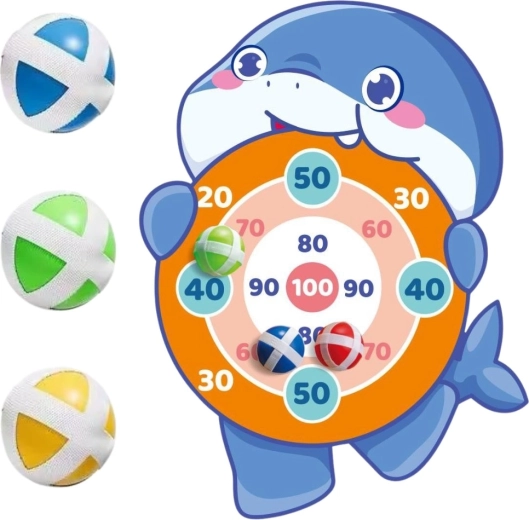Bersaglio per bambini Woopie con velcro a forma di squalo