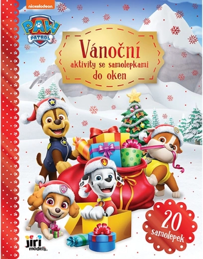 Attività natalizie con adesivi statici per finestre Paw Patrol