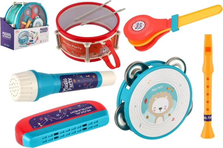 Set musicale per bambini 9 pezzi music party