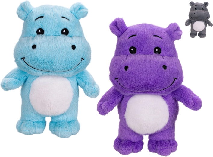 Ippopotamo di peluche 26 cm (3 varianti di colore) per bambini dalla nascita
