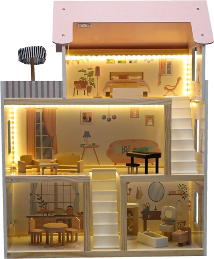 Magica casa a più piani con illuminazione LED