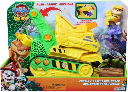 Paw Patrol film Bulldozer Chomp & Rescue di Dino Rubble con personaggi