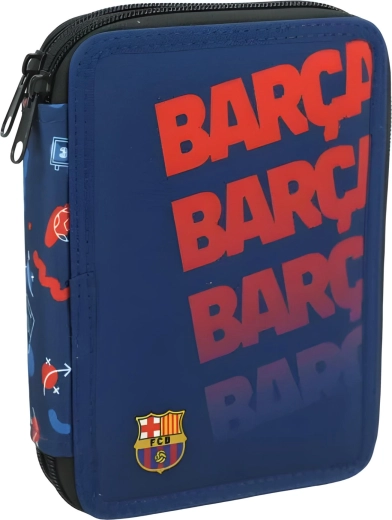 Astuccio scolastico a due scomparti completamente accessoriato Real Madrid