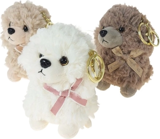 Portachiavi in peluche a forma di cagnolino