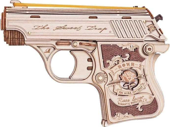 RoboTime Justice Guard mini pistola giocattolo 3D in legno