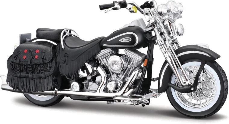 Maisto Harley-Davidson 1999 FLSTS Heritage Softail Springer nero opaco 1:18