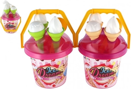 Set da sabbia gelato secchiello rosa