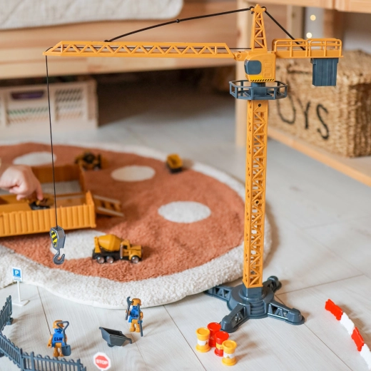 Gru a torre girevole con gancio funzionante