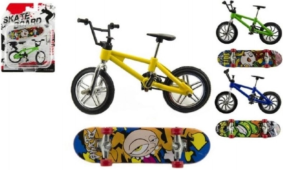 BMX da dito e skateboard – mini set avvitabile 10 cm