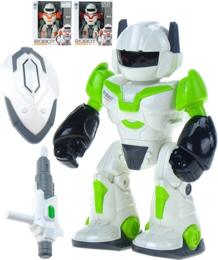 Adar Robot dominator robot da combattimento con arma e scudo 24 cm con luce e suono - 1 pezzo