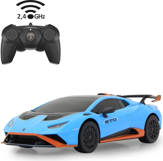 Auto RC Lamborghini Huracán STO in scala 1:24 blu