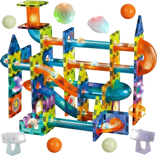 Costruzione magnetica Iso Trade – pista per biglie 110 pezzi