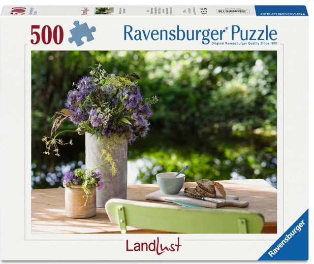 Puzzle Ravensburger LandLust: Fiori sul tavolo (500 pezzi)