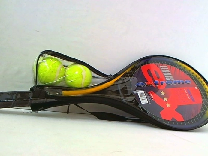 Set da tennis con racchetta e palline
