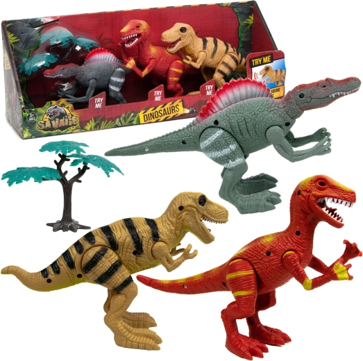 Set Boley di dinosauri snodabili con luci e suoni
