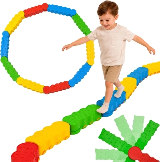 Woopie percorso sensoriale di equilibrio – percorso a ostacoli modulare (10 pezzi)