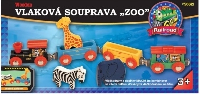 MAXIM set ferroviario con gli animaletti dello zoo