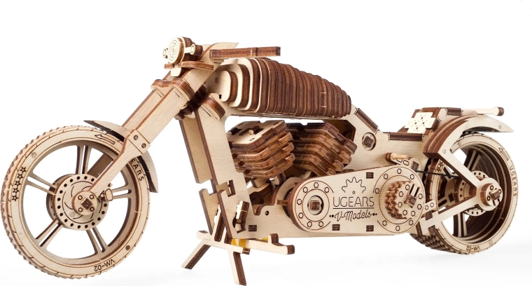 Puzzle 3D in legno moto UGEARS – modello meccanico senza colla