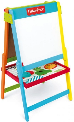 Cavalletto bifacciale per bambini con lavagna magnetica