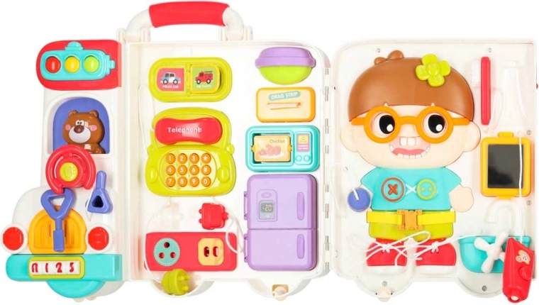 Valigetta portatile ricca di attività