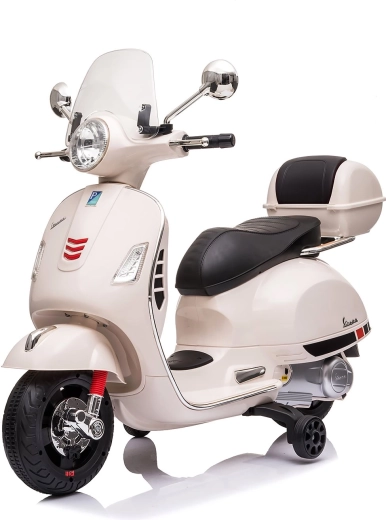 Moto elettrica per bambini Chipolino Vespa GTS bianca