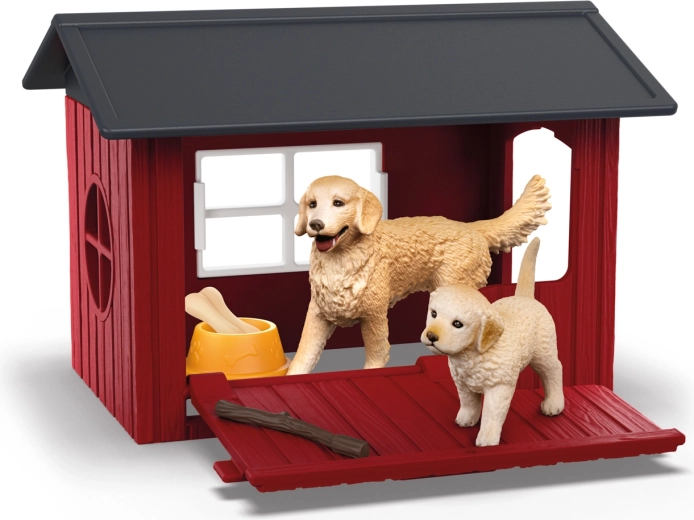 Cuccia per cani con golden retriever Schleich Farm World