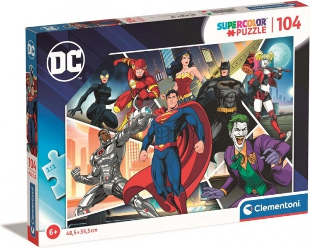 Puzzle 104 pezzi Super Color DC Comics