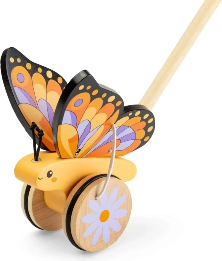 Bigjigs Toys farfalla in legno da spingere