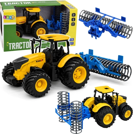 Trattore agricolo per bambini con rullo coltivatore 1:24 con luci e suoni