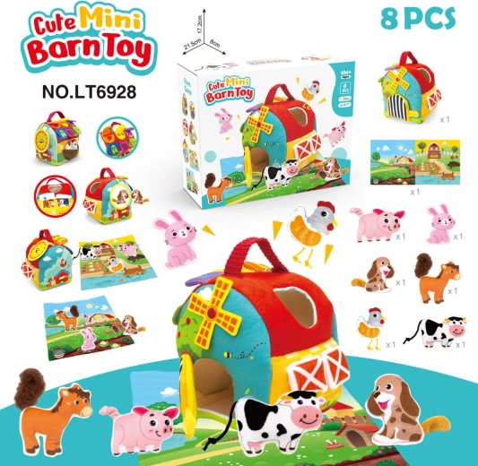 Fattoria di peluche con accessori