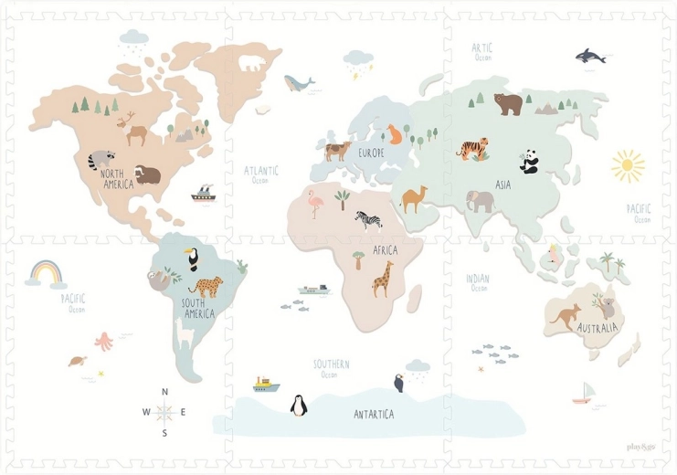 Mappa del mondo per scoperte divertenti