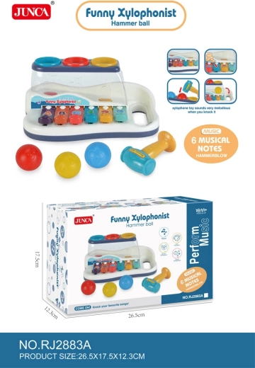 Set musicale 2 in 1 – xilofono con martelletto e palline