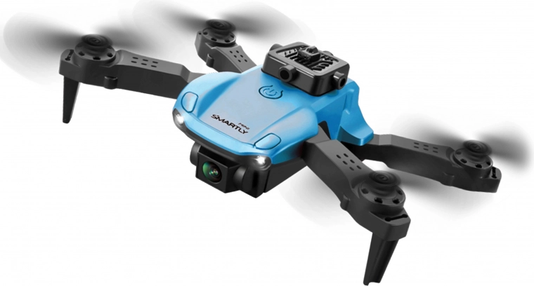 Mini drone RC pieghevole senza fotocamera SMARTLY, blu